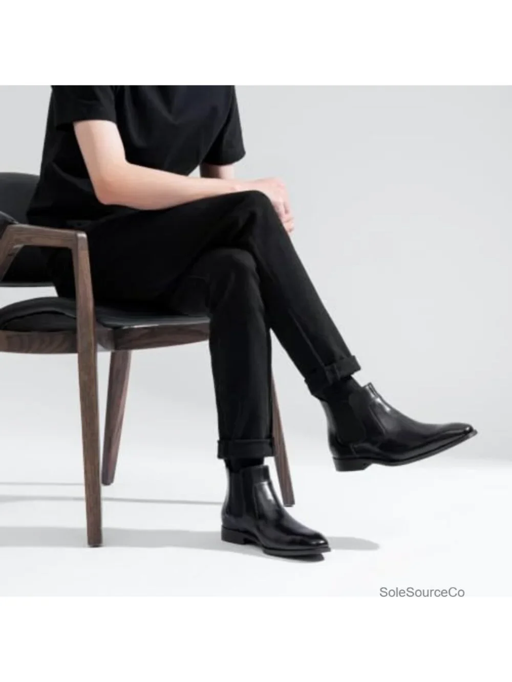 Men's Full-Grain Leather Chelsea Boots Ankle Dress Boots